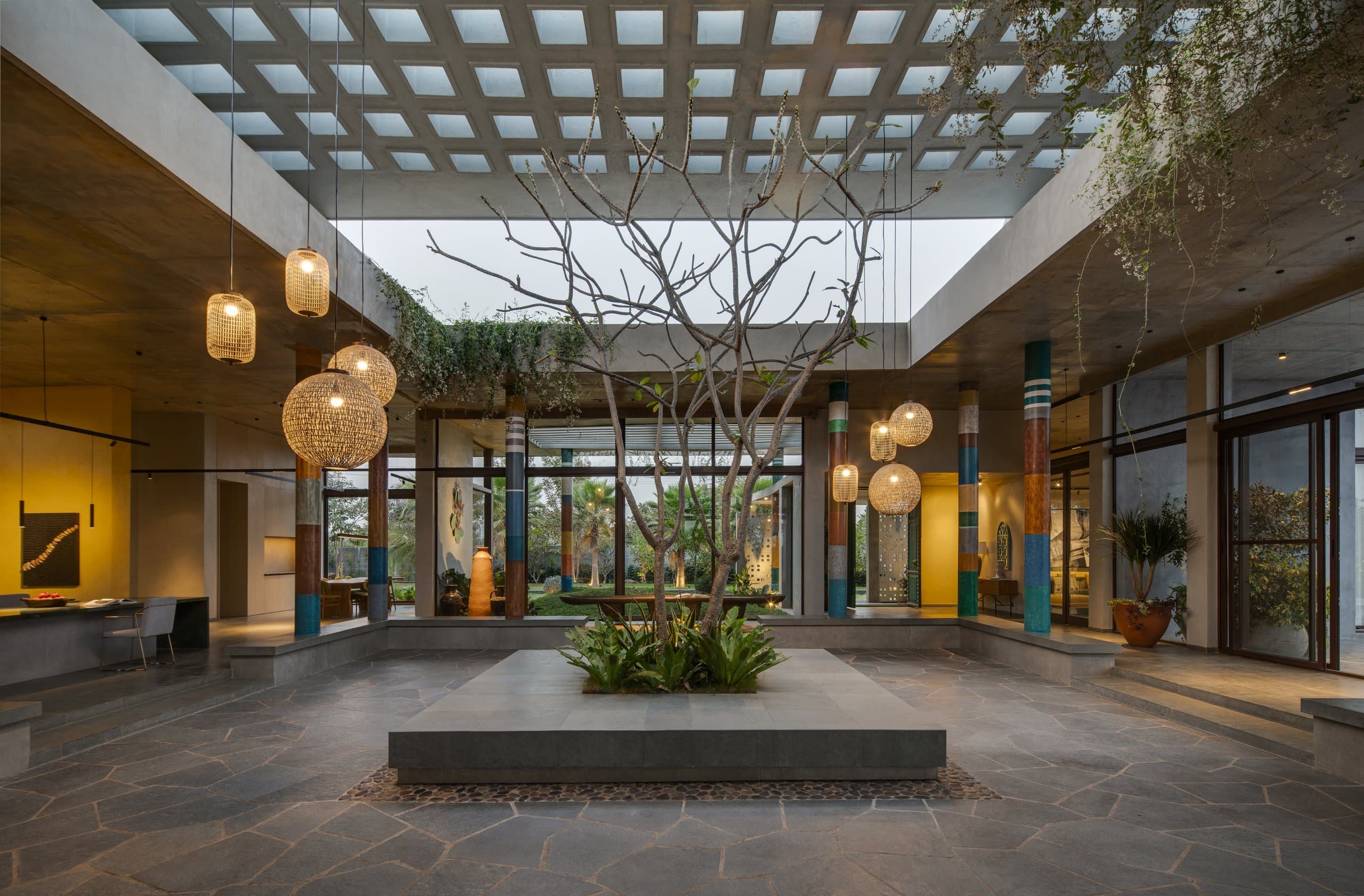 SAHN Courtyard Tree and Skylight